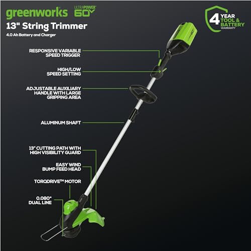 Cordless String Trimmer and Leaf Blower Combo Kit with Battery Charger a7
