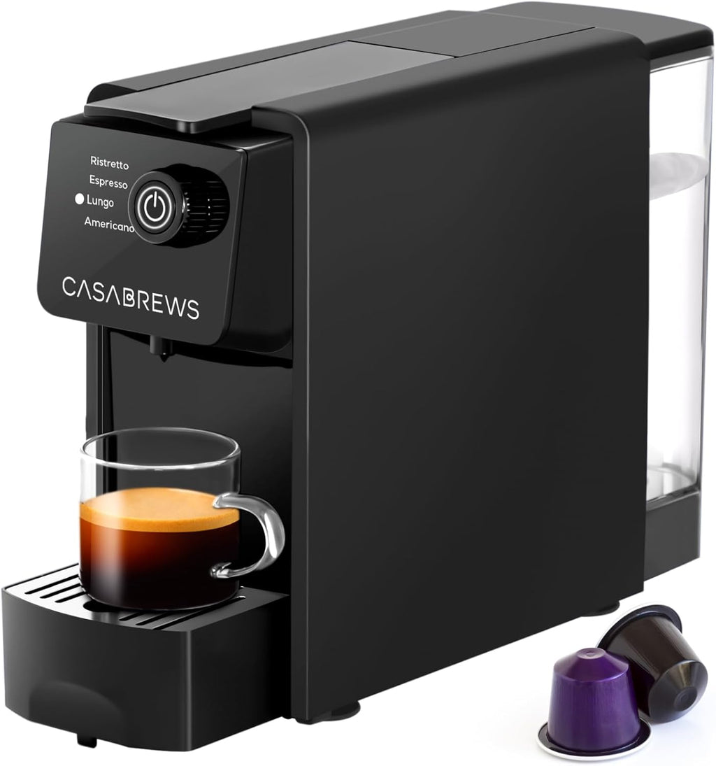 CASABREWS Espresso Machine for Nespresso Original Pods, 20 Bar Coffee Machine with 4 Brewing Modes and 21 oz Removable Water Tank, Compact Capsule Coffee Maker for Home or Office, Ideal Gifts for Mom