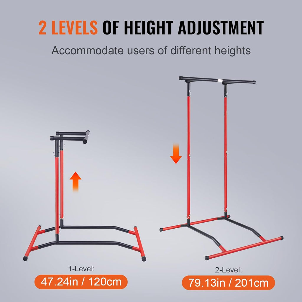 Power Tower Dip Station Adjustable Pull Up Bar Home Gym Equipment K7m