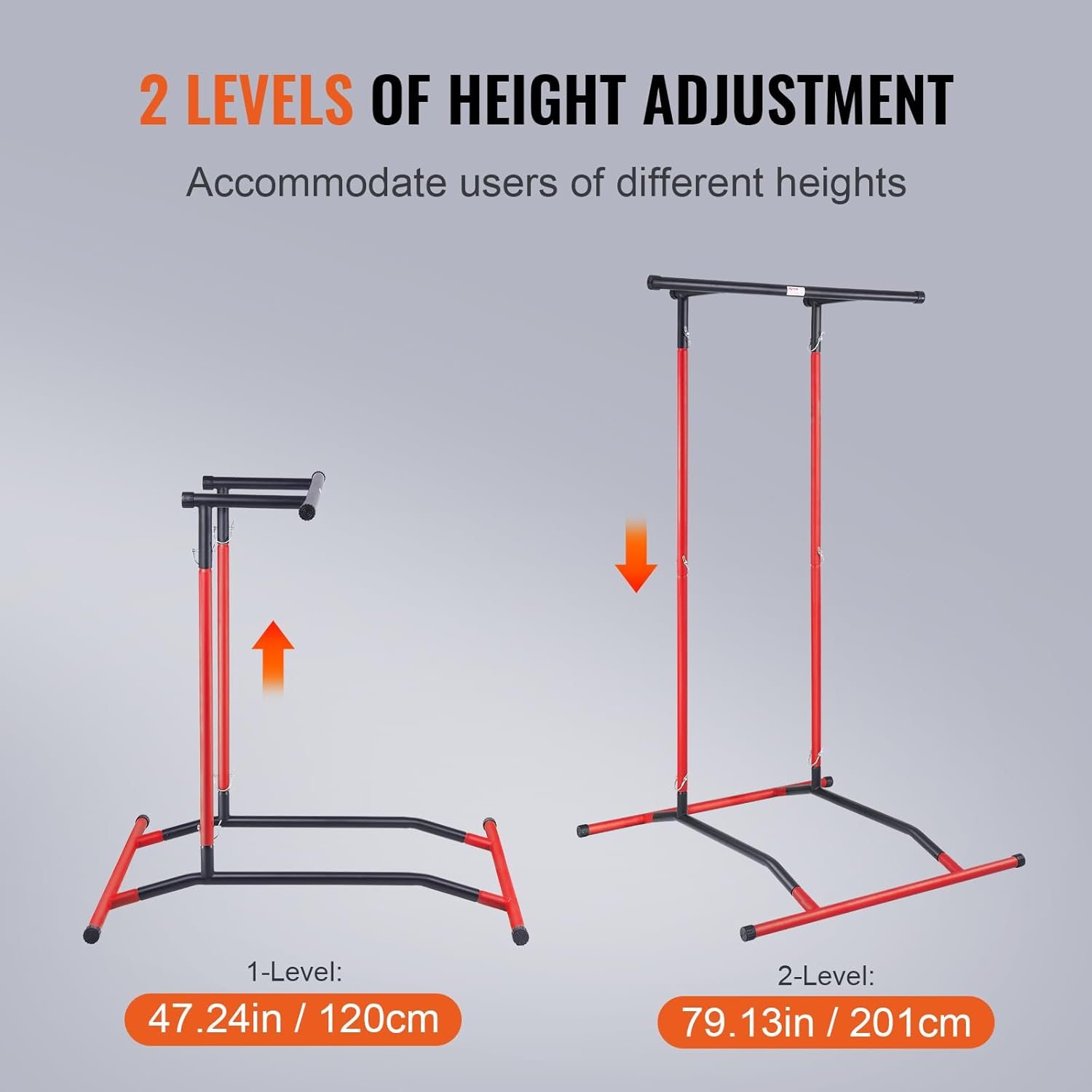 Power Tower Dip Station Adjustable Pull Up Bar Home Gym Equipment K7m