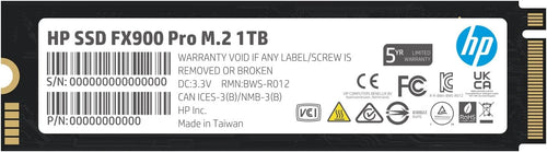 HP FX900 Pro 1TB NVMe GEN4 Gaming SSD - PCIe 16 Gb/s, M.2 2280 3D TLC NAND Internal Solid State Drive Up to 7000 MB/s with RAM Cache - 4A3U0AA#ABB