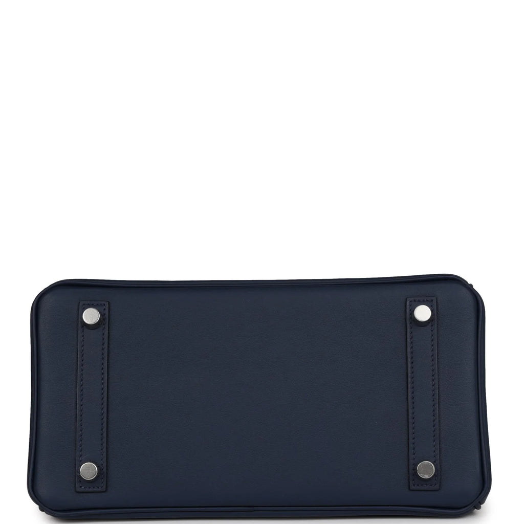 Birkin 25 Bleu Navy Swift Palladium Hardware a7