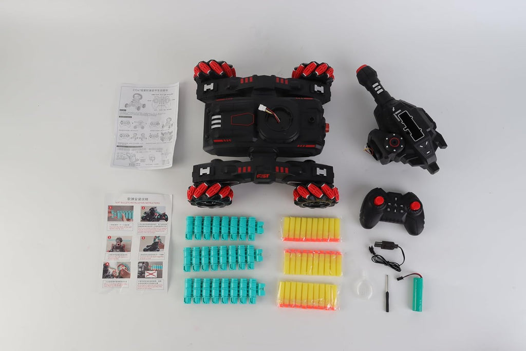 BESTKID BALL RC Tank with Nerf Launcher Shoots Foam Darts Z7928