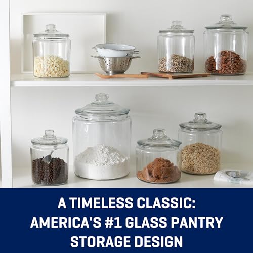 Anchor Hocking Heritage Hill 1 Gallon Glass Jar with Lid, Set of 2 V811