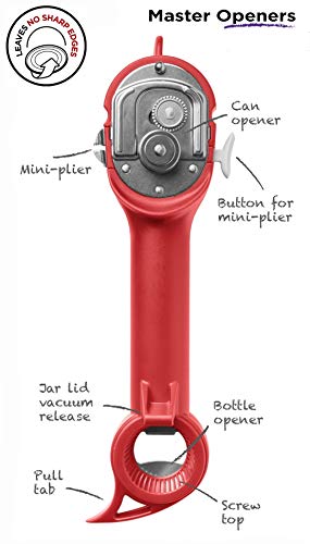 Kuhn Rikon Auto Safety LidLifter Can Opener with Ring Pull, Black D831