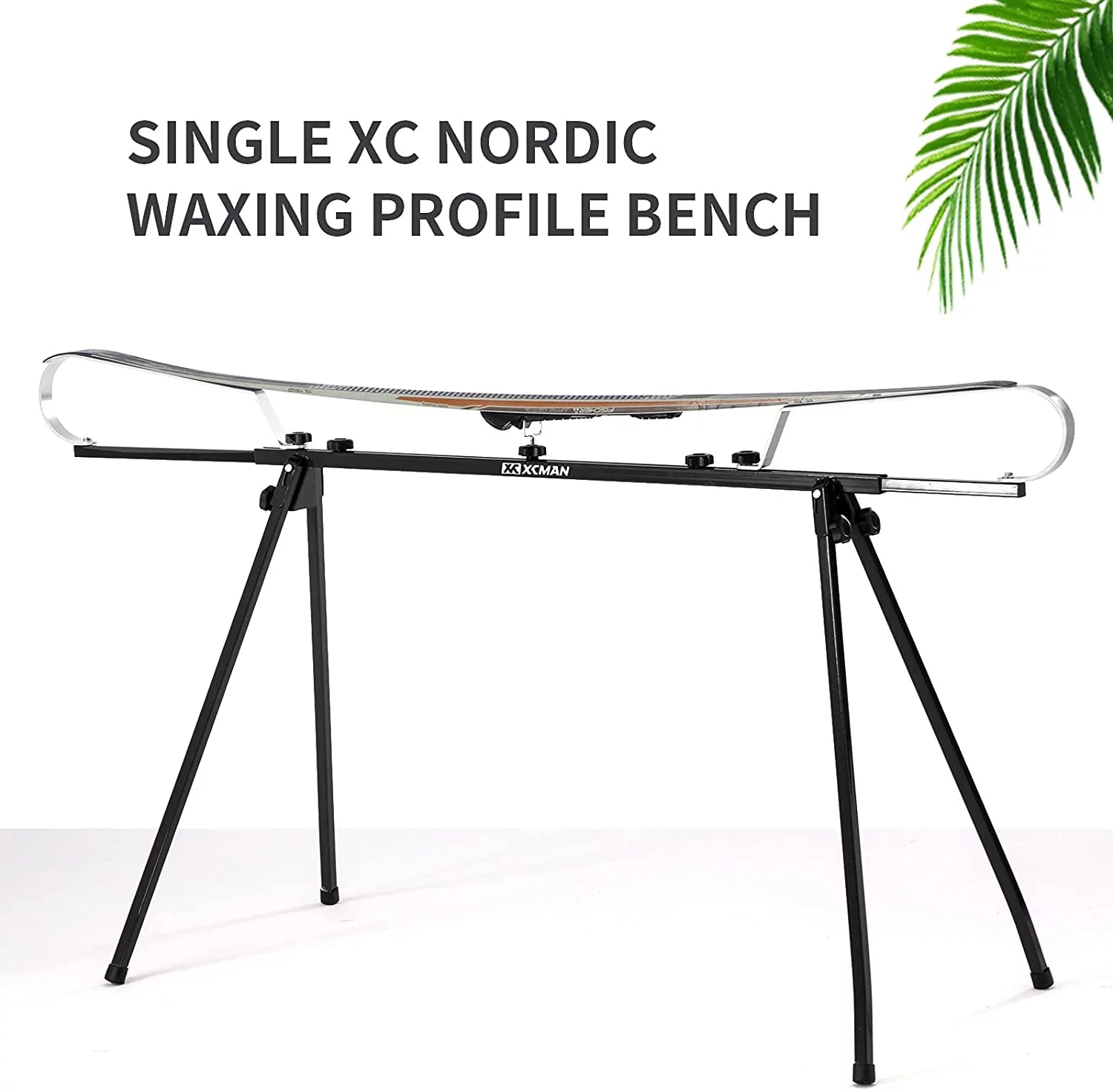 XCMAN Cross Country Nordic Ski Waxing Bench with Foldable Legs, Adjustable Length A86348