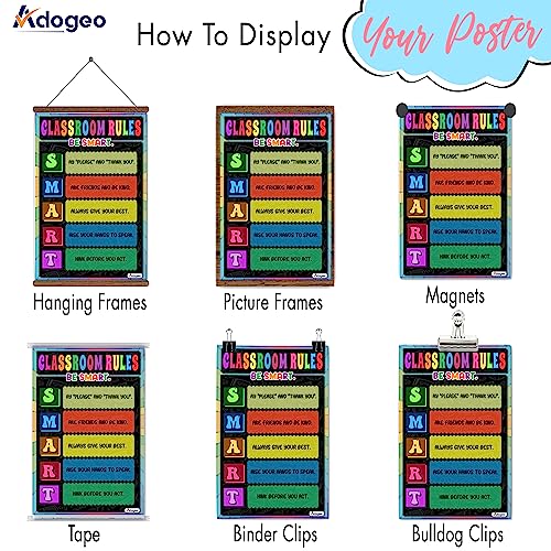 ADOGEO Be Different Poster - 16” x 24” Motivational Wall Art for Classroom B67833