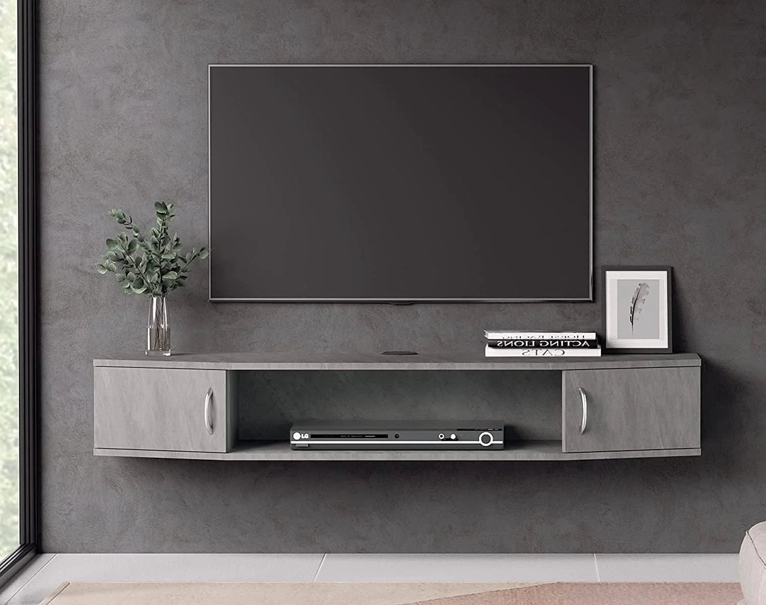 Floating TV Stand with Cabinet, Wall Mounted, 70'' Y5510