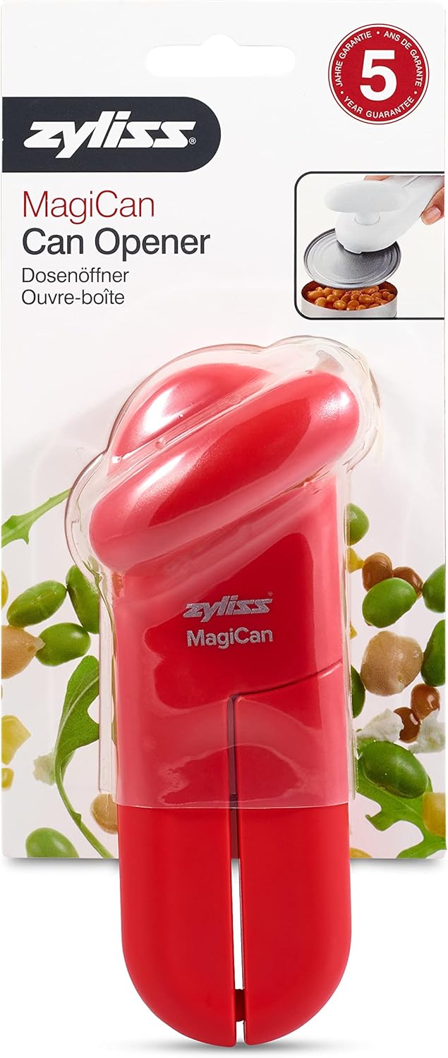 Zyliss MagiCan Manual Can Opener with Lid Release, Red O771