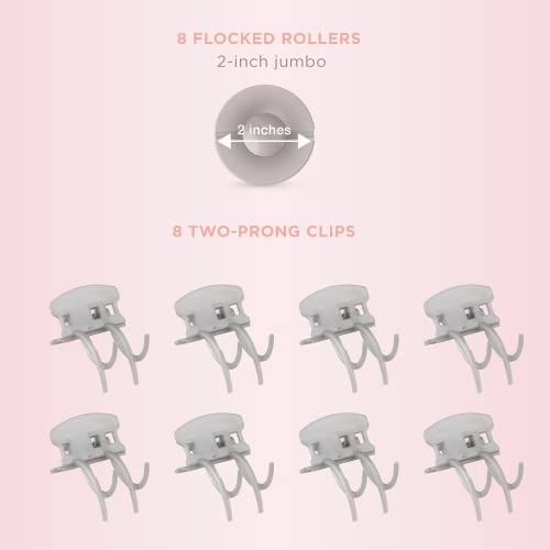 INFINITIPRO BY CONAIR Ceramic Flocked Hot Rollers for All Hair, 2 Inch U76733