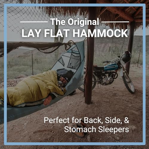 Haven Tents Lay Flat Hammock Tent with Mosquito Net, Insulated Pad and Rainfly M380