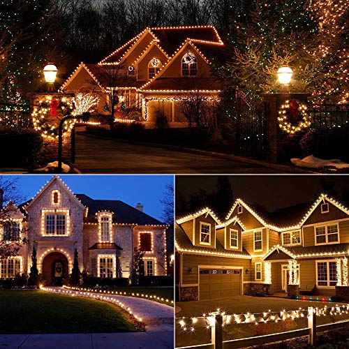 Faceted C5 LED String Lights 100ct 33ft Cool White a7