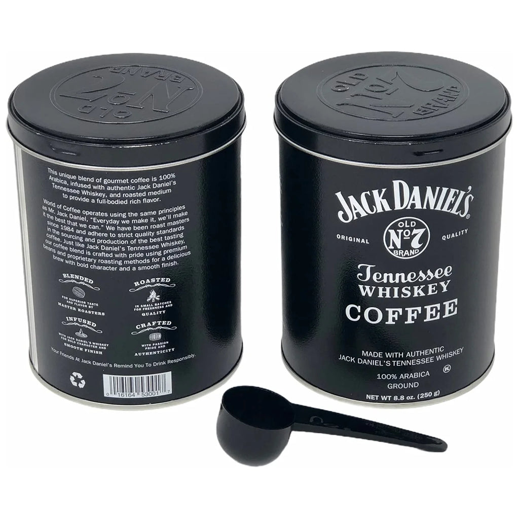 Jack Daniels Coffee Medium Roast Ground, 100% Arabica, 2-Pack with Spoon L9875