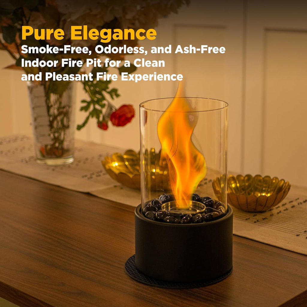 Tabletop Fire Pit Indoor Outdoor Portable Stone Design a7