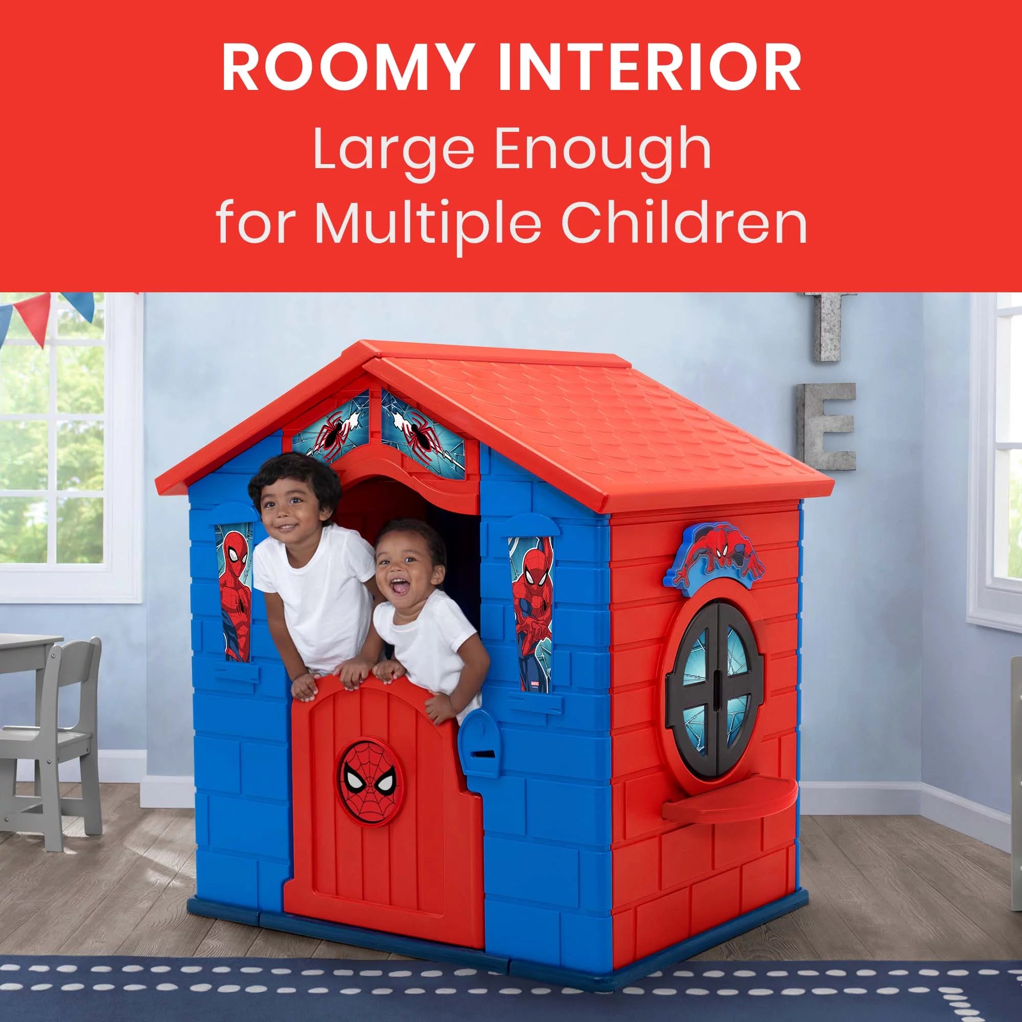 Marvel Spider-Man Plastic Playhouse by Delta Children, Blue/Red U8904
