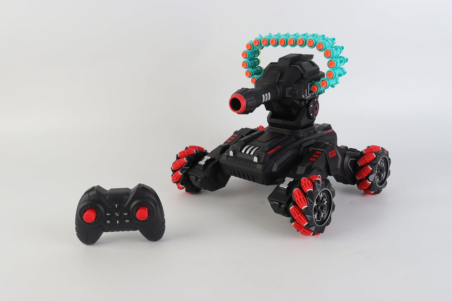 BESTKID BALL RC Tank with Nerf Launcher Shoots Foam Darts Z7928