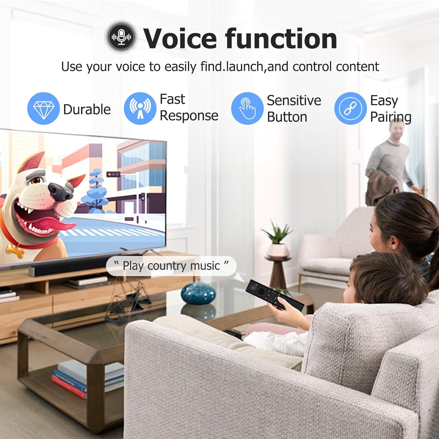 BN59-01385A Voice Remote for Samsung Smart TV 2018-2022 J77113