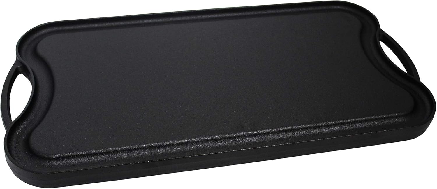 Mirro MIR-19055 Pre-Seasoned Cast Iron Reversible Grill/Griddle with Handles, 20 Inch G184927