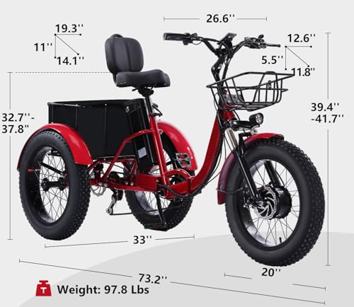Electric Tricycle 3 Wheel Bike for Adults a7