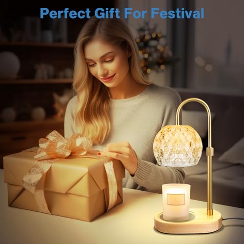 Candle Warmer Lamp with Timer, Adjustable Height Dimmable, 2 Bulbs k7