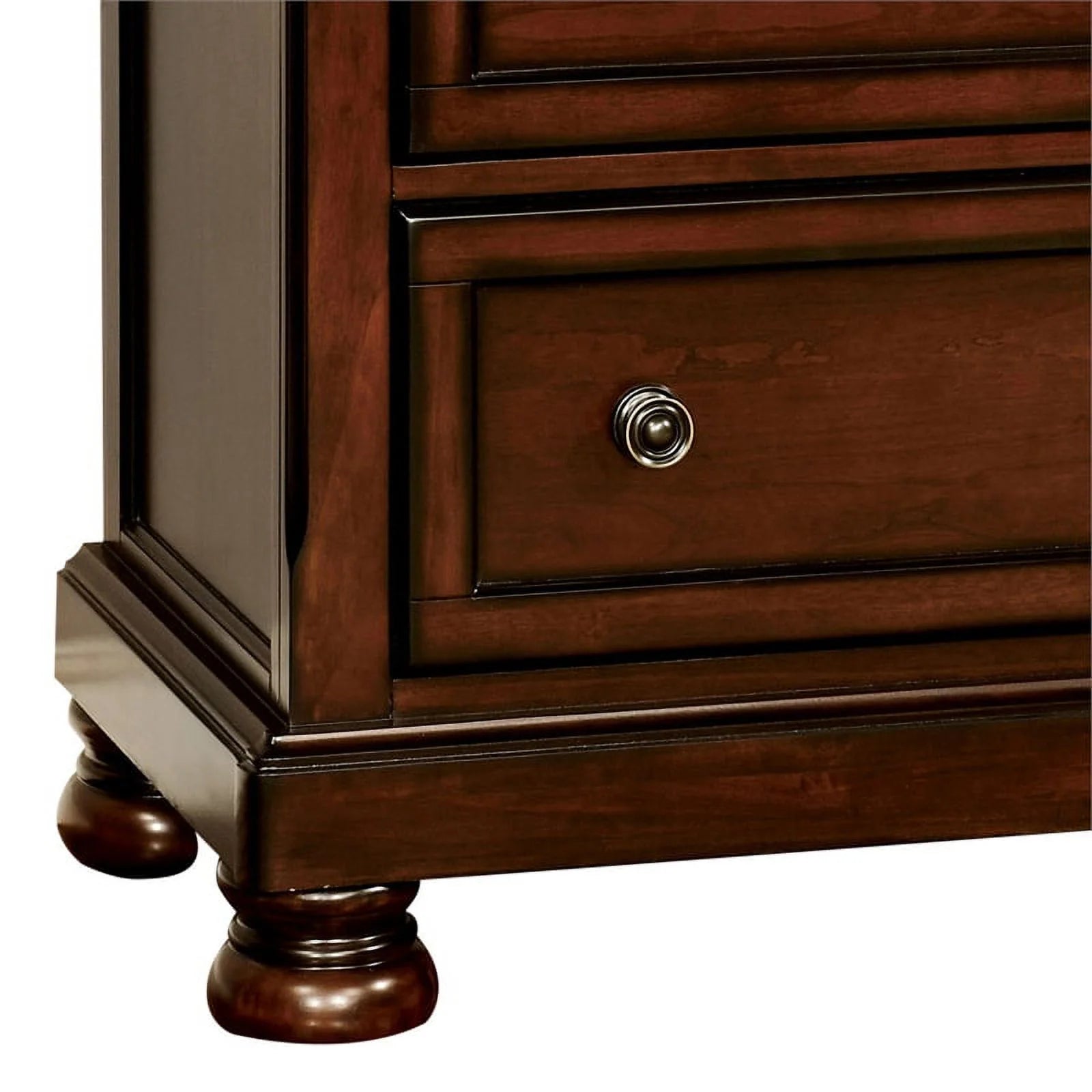 Furniture of America Caiden 2-Drawer Wood Media Chest, Dark Cherry T6433