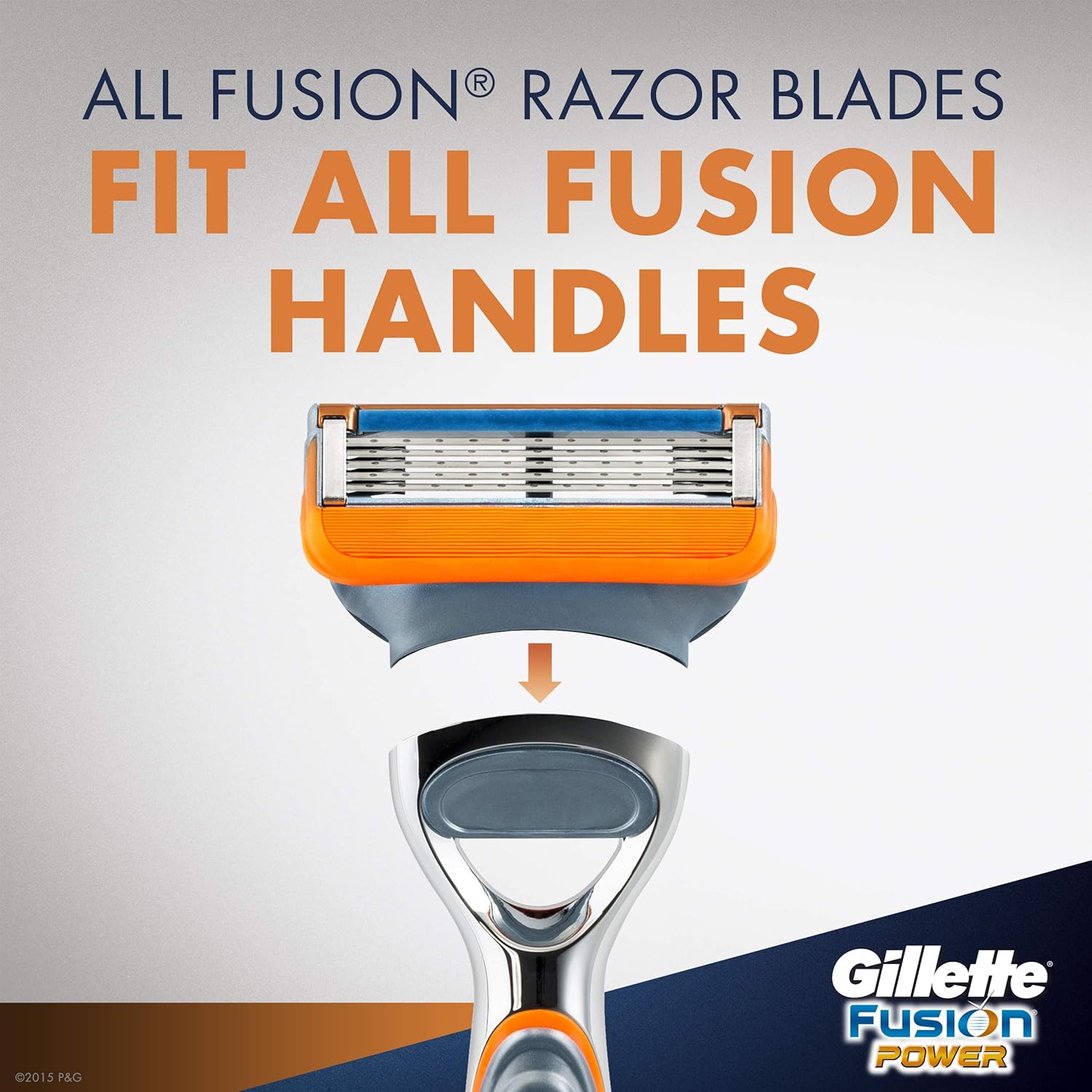 Gillette Fusion Power Men's Razor Blade Refills, 8 Count J6555