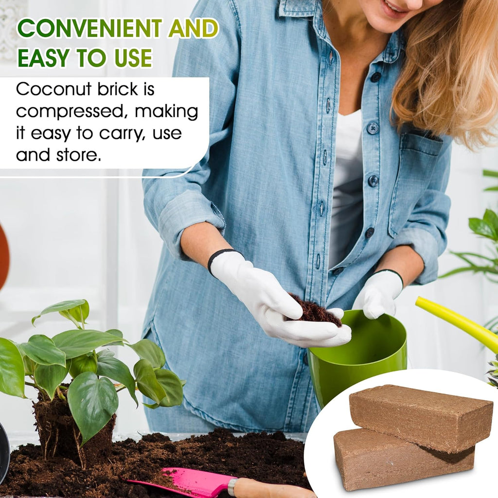 Coco Coir Bricks 4 Pack Organic Compressed Potting Mix x7k