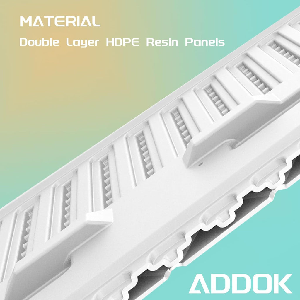 ADDOK Outdoor Horizontal Storage Cabinet Waterproof Lockable White Y138