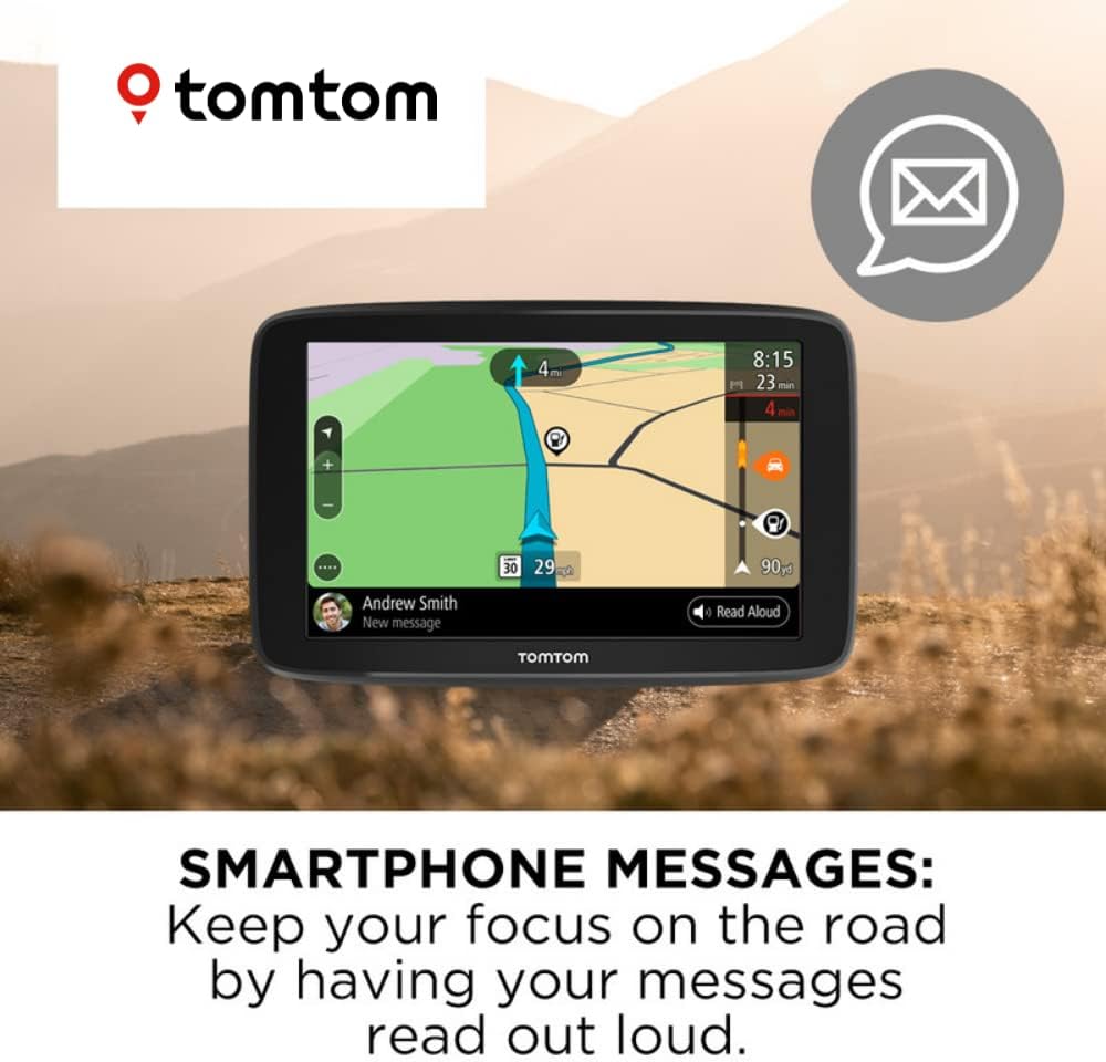 TomTom Go Comfort 5 Inch GPS Navigation Device with Wi-Fi Updates and Real-Time Traffic D4699