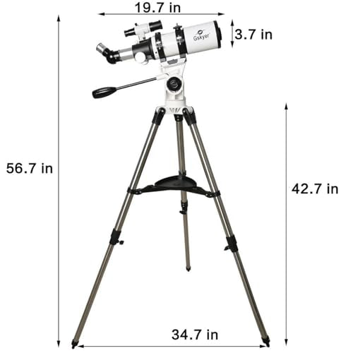 Gskyer Telescope 80mm AZ Refractor Telescope for Adults Astronomy E755