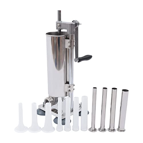 Vertical Stainless Steel Manual Sausage Stuffer, 6Lbs Suction Cup Type Y688