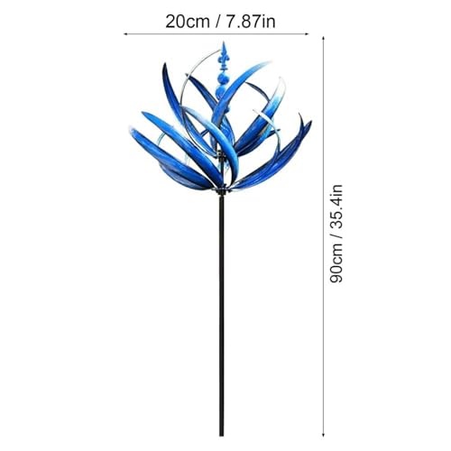 Outdoor Metal Wind Spinner for Lawn Garden Red a7
