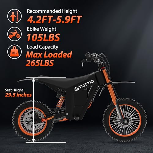 Electric Dirt Bike for Teens Adults 48V Fat Tire Off-Road Ebike k7