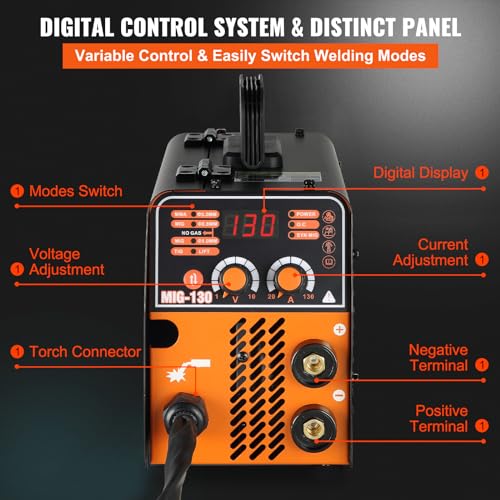 MIG Welder 130A 3 in 1 Combo Flux Core Portable a7