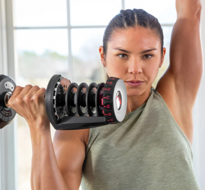 Adjustable dumbbells with stand a7