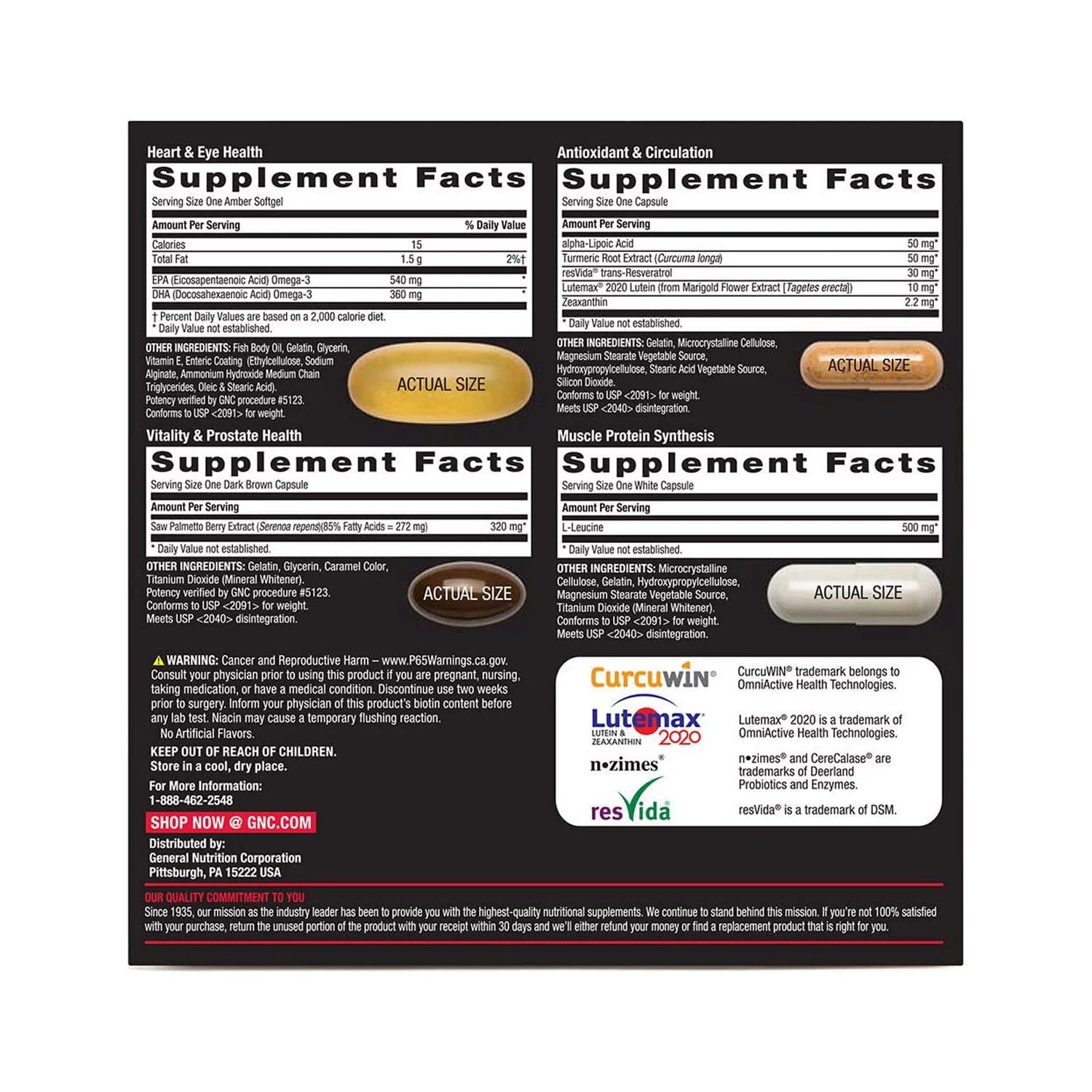 GNC Mega Men Whole Body Vitapak, 30 Packs B174