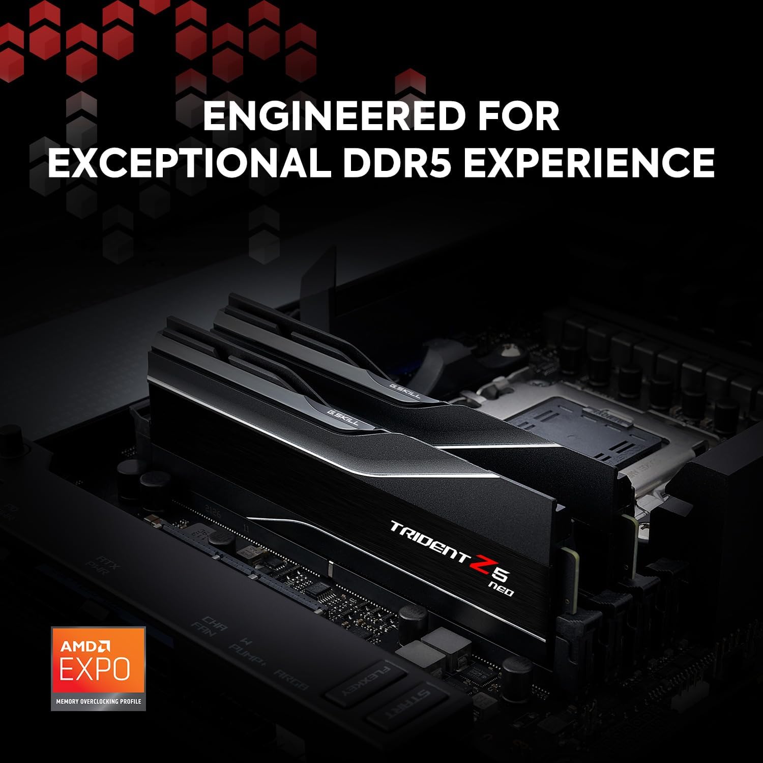 G.SKILL Trident Z5 Neo DDR5 64GB (2x32GB) 6000MT/s CL30 Desktop Memory UDIMM Matte Black T824