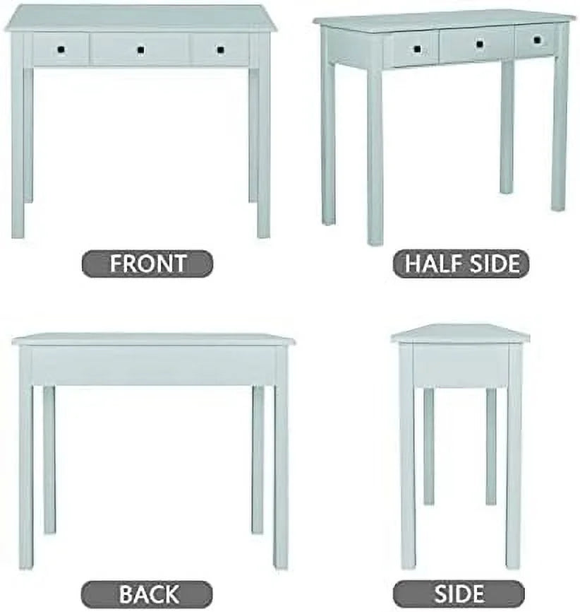 HJZBNONE Small Writing Desk with Drawers for Home Office Study A25021