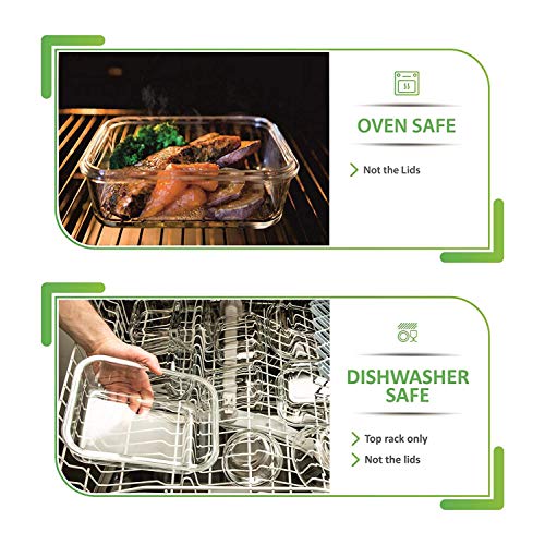 PrepNaturals 13 Pack Glass Meal Prep Containers with Lids J913804