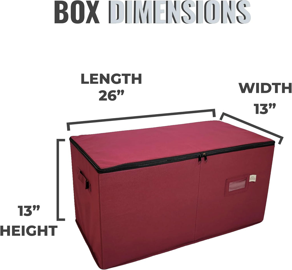 Christmas Ornament Storage Box with Adjustable Dividers Holds 54 k7
