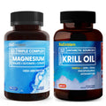BioEmblem Triple Magnesium Glycinate, Malate, Citrate and Antarctic Krill Oil, Supports Sleep and Brain Health, Heart and Joint Health, Cardiovascular Health