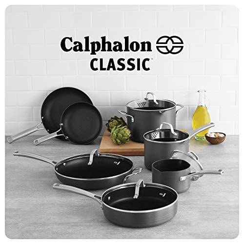 Calphalon Classic Nonstick 14-Piece Cookware Set, Grey Q989009