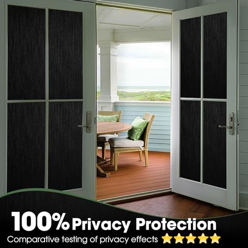 Coavas Blackout Window Privacy Film Anti UV Static Cling Removable (45.2 x 314.9 Inches) W9263
