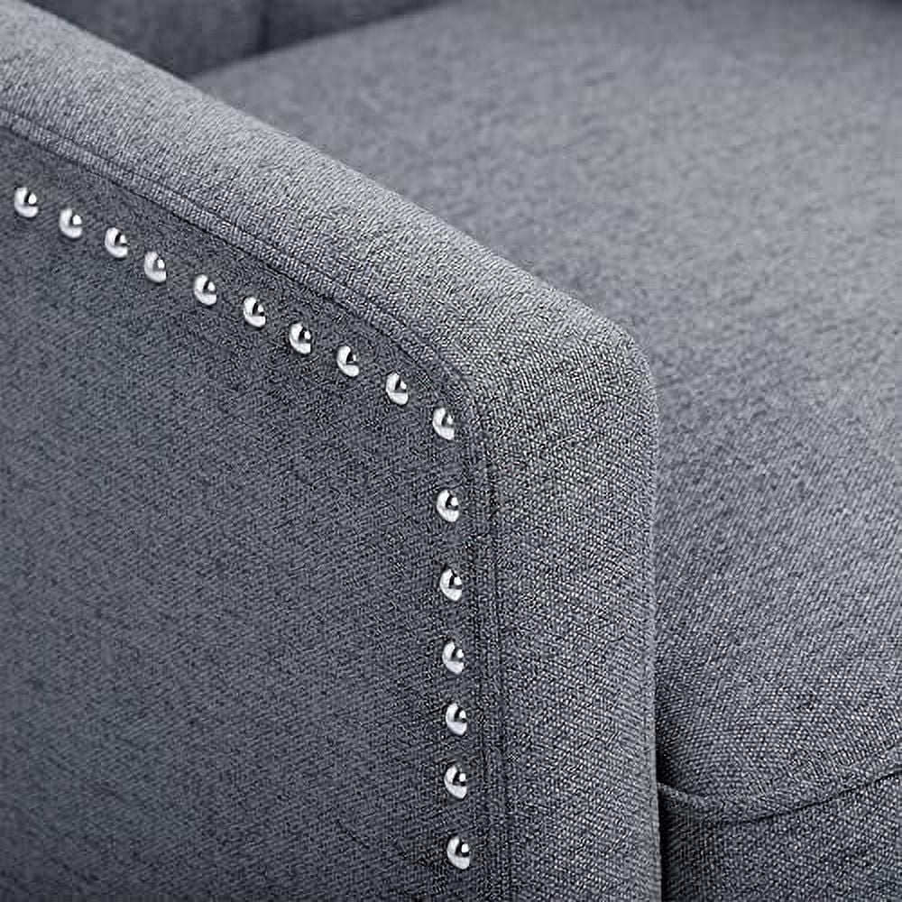 NLIBOOMLife Wingback Recliner Chair Breathable Fabric Push Back Recliner for Living Room Beige H588