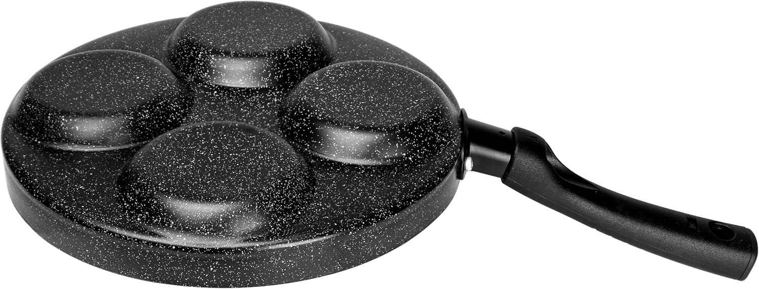 MyLifeUNIT 4-Cup Nonstick Egg Frying Pan with Lid and Spatula L100310