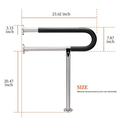 Bathroom Safety Grab Bar 23.6 Inch Stainless Steel Handrail Support7k