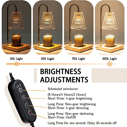 Candle Warmer Lamp with 2 Bulbs, Dimmable Wax Melt Warmer for Home Decor k7m