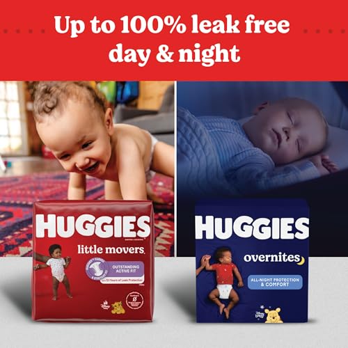 Huggies Size 5 Little Movers Baby Diapers, 120 Count E605107