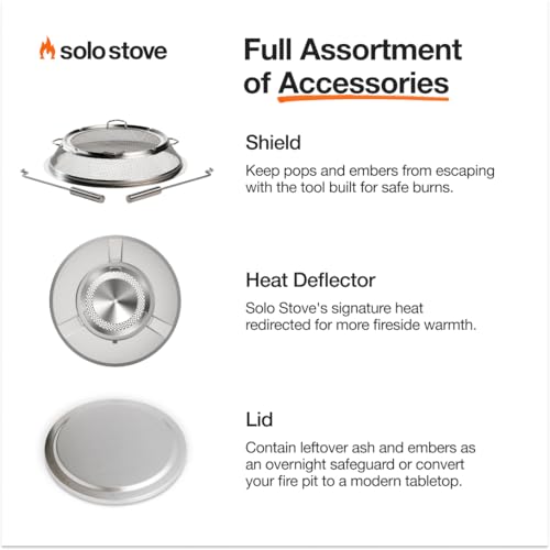 Solo Stove Yukon 2.0 + Stand 27 Inch Smokeless Fire Pit, Stainless Steel, Bronze S256