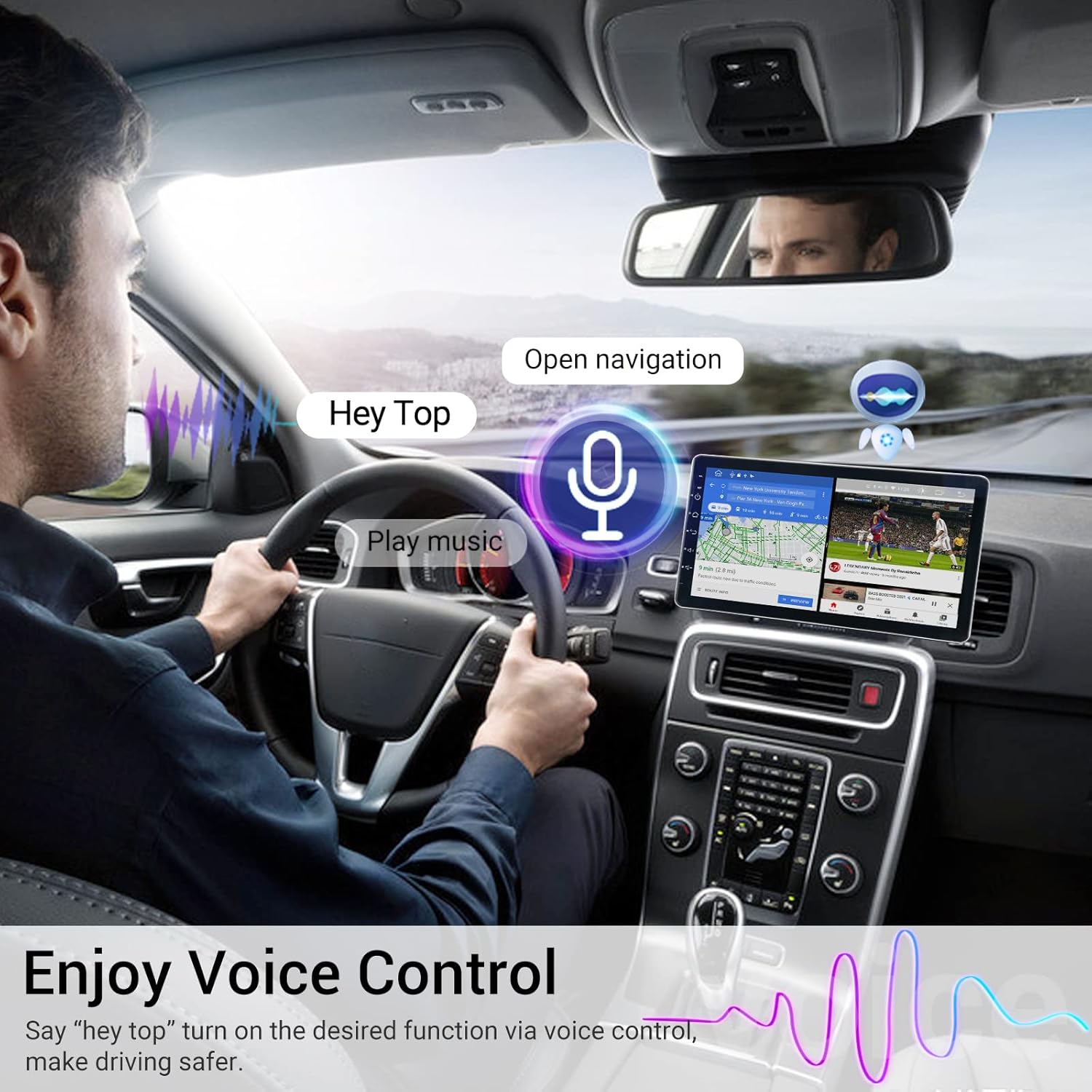 Car Stereo Bluetooth Navigation Carplay Android Auto 1280x720 IPS Touch Screen 4GB+64GB q7